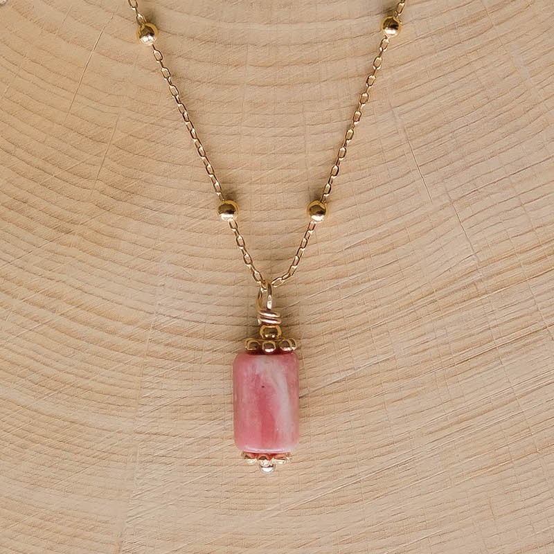 Prune Necklace - Old Pink
