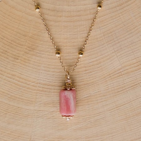 Collier Prune - Vieux Rose