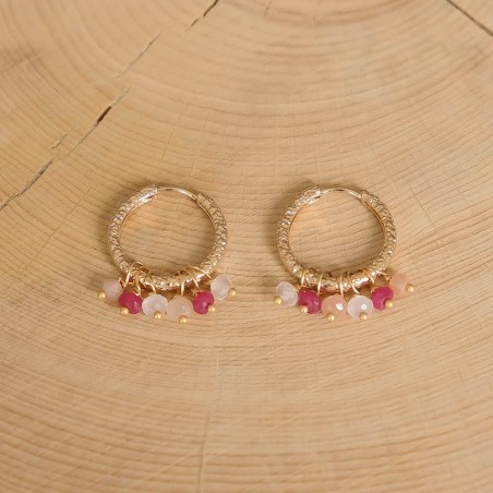 Nuria Earrings - Garnet