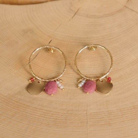 Boucles d'oreilles Manon - Grenat