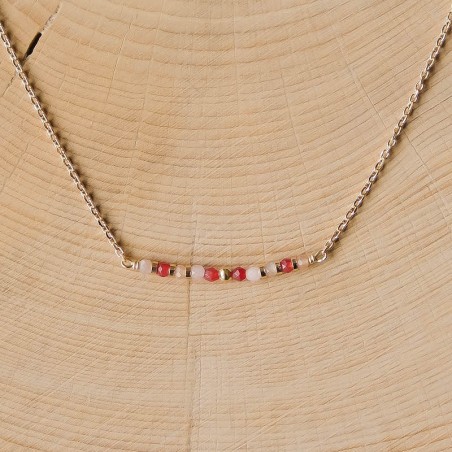 Angélique Necklace - Red - Pink