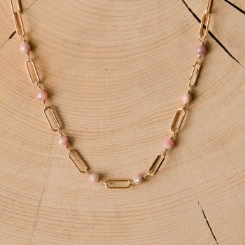 Solange Necklace - Old Pink