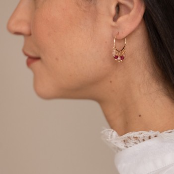 Ophélie Earrings - Garnet
