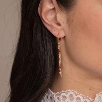 Hermine Earrings - Garnet
