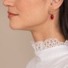 Daria Earrings - Garnet