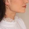 Boucles d'oreilles Amira - Rouge - Rose
