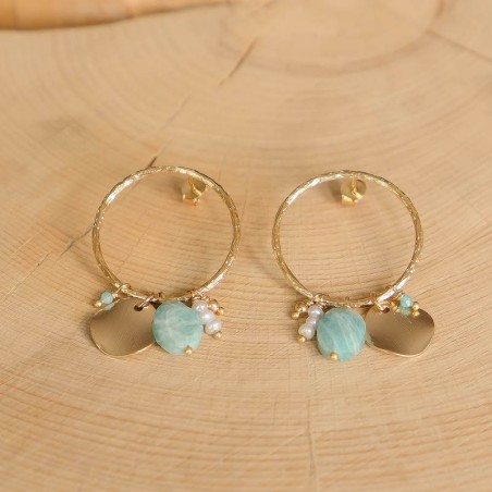 Boucles d'oreilles Manon - Menthe