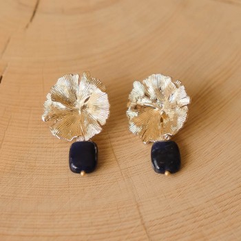 Magalie Earrings - Navy