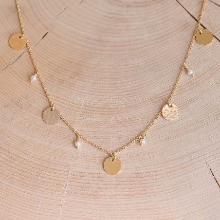 Célia Necklace - Hammered - Personalized