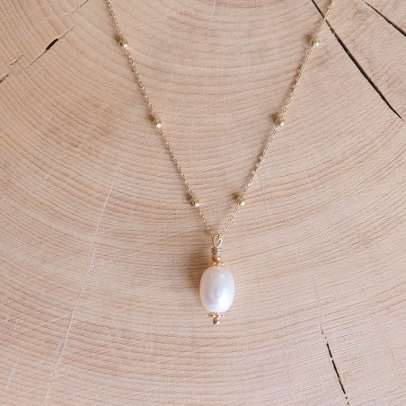 Collier Prune - Blanc