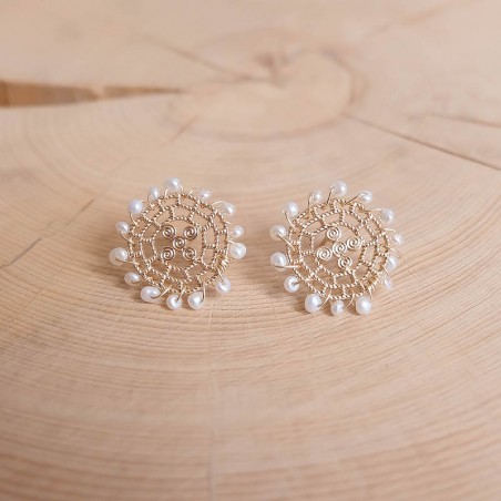 Albertine Earrings - White