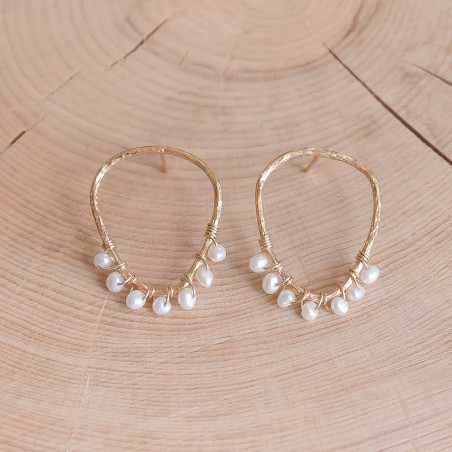 Boucles d'oreilles Mahaut - Blanc