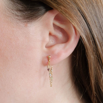 Cécilia long Earrings - Tourmaline