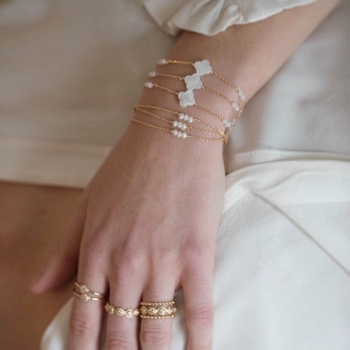 bracelet astrid trio de perles d'eau douce plaqué or