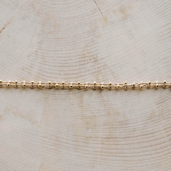 bracelet isaure plaqué or aspect grappe perles dorées