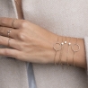 bracelet constant zircon plaqué or