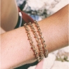 bracelet isaure plaqué or aspect grappe perles dorées