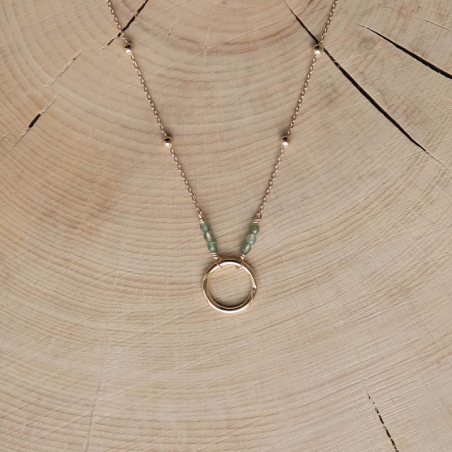 Rosalie Necklace - Aventurine Green