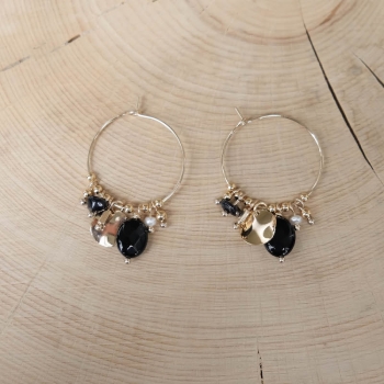 Poppy Earrings  - Black