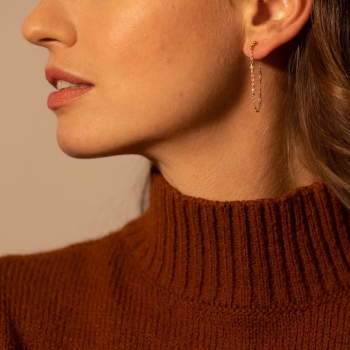 Cécilia long Earrings - White