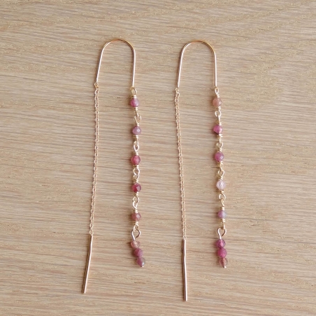 Gala Earrings - Raspberry