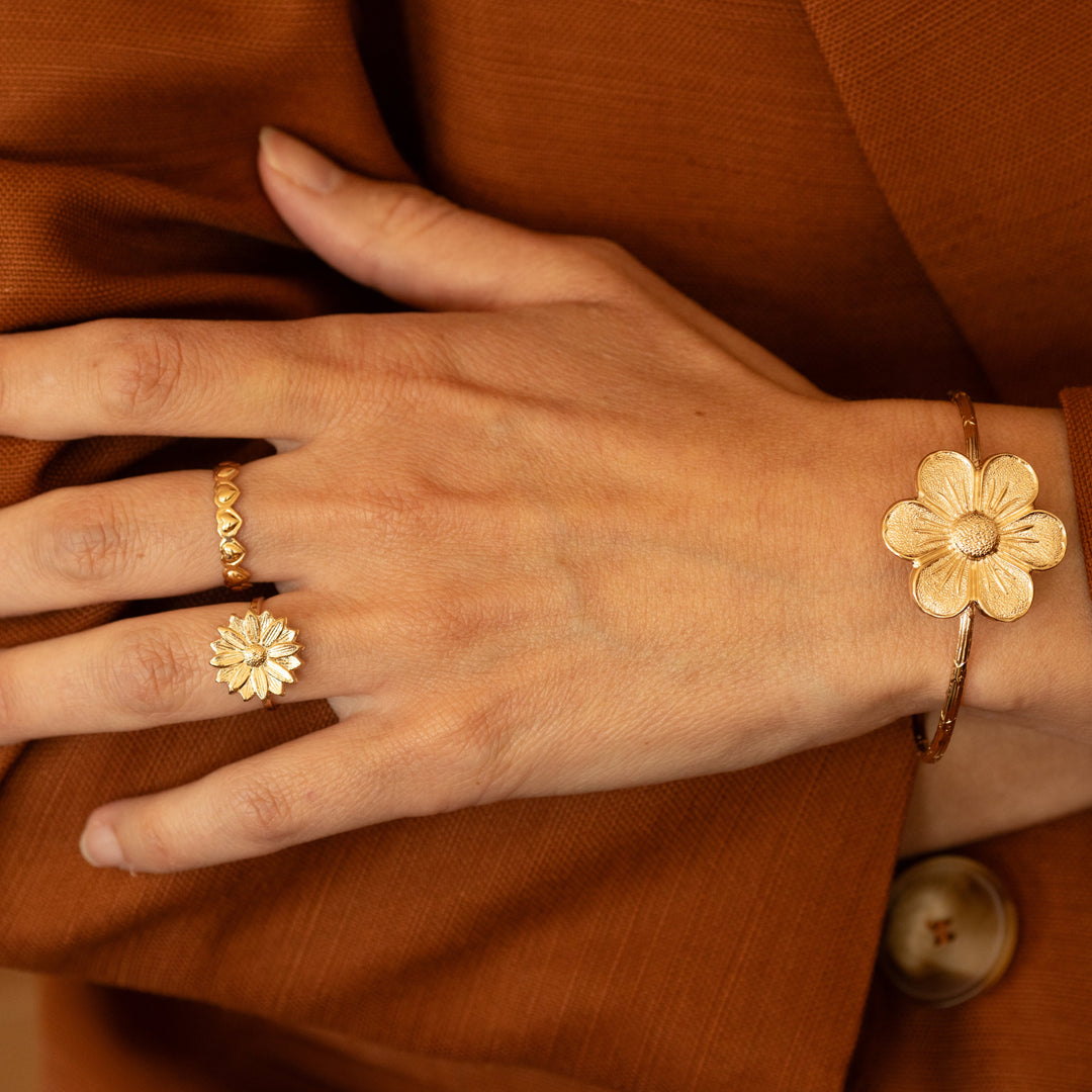 Bague Plaquée Or Flora L'Atelier de Solène