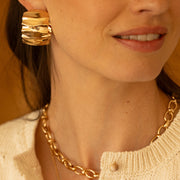 Boucles d'oreilles Solène - Texturées