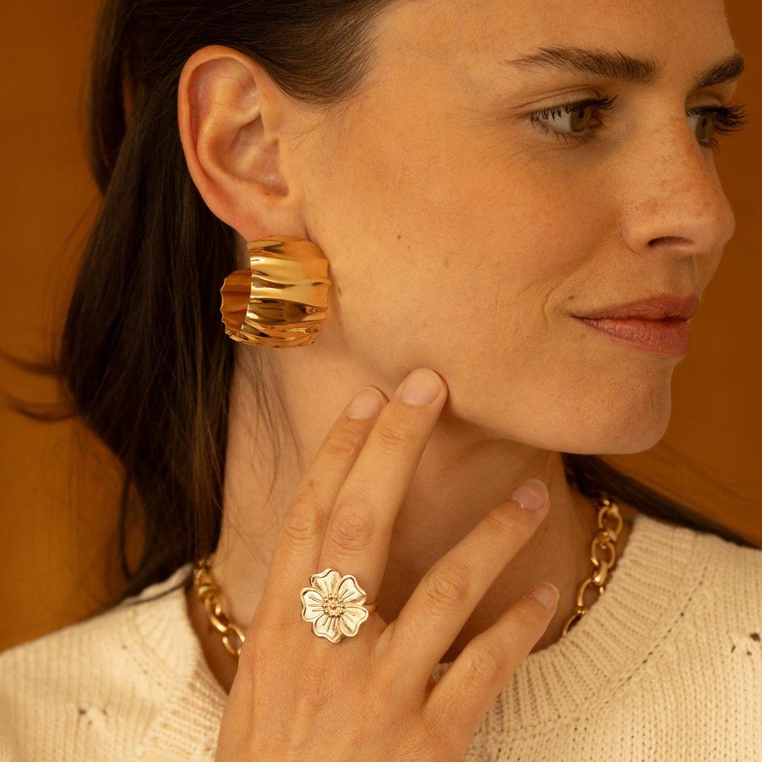 Solène Earrings - Textured
