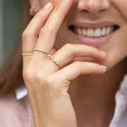 Bague plaque or aya vieux rose