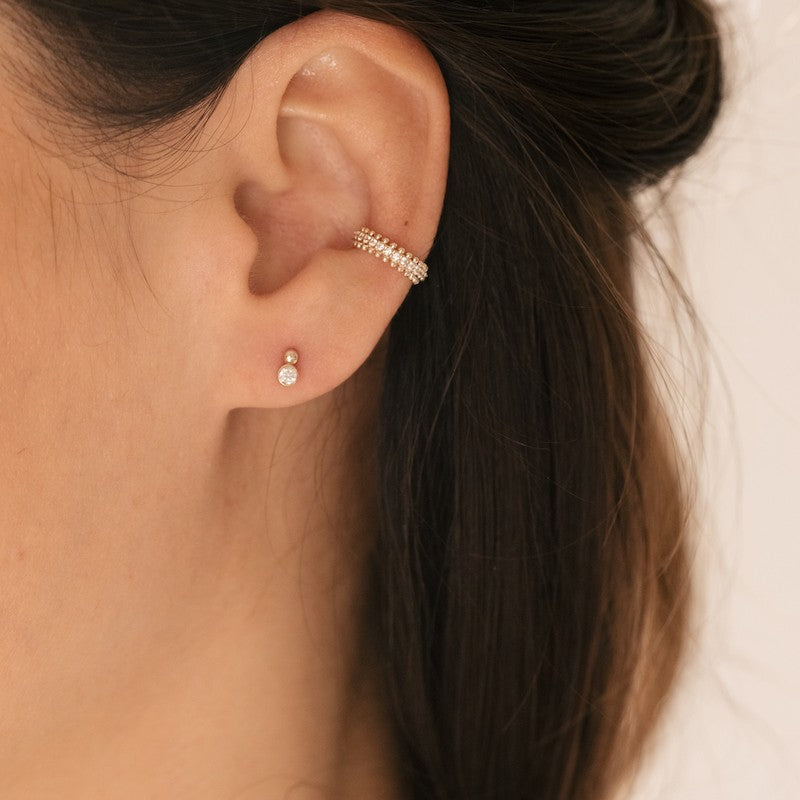 Boucle oreille plaque or ada unite