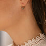 Boucle oreille plaque or muriel vert