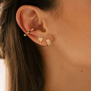 Boucle oreille plaque or flavie unite