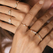 Bague plaque or stella