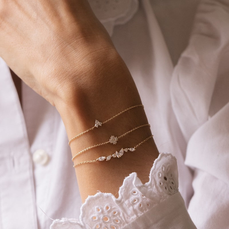 Bracelet plaque or constelee