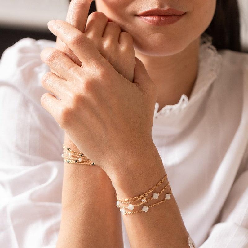 Bracelet plaque or alexandra