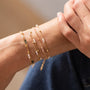 Bracelet plaque or achille vieux rose