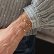 Bracelet plaque or marco blanc