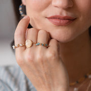 Bague plaque or sandro