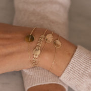 Bracelet plaque or audrey personnalisable