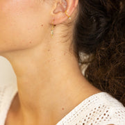 Boucle oreille plaque or suzanne olive unite