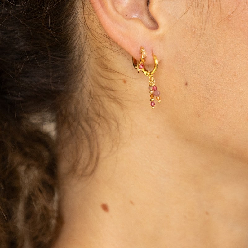 Boucle oreille plaque or zoe pomelo unite