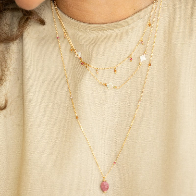 Collier plaque or francine