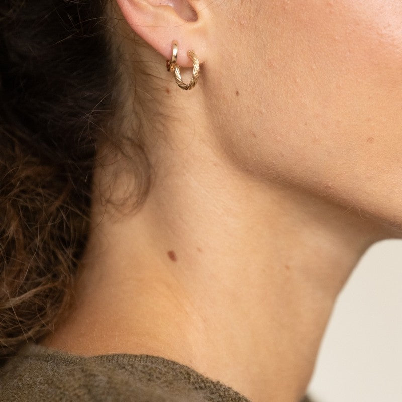Boucles oreilles plaque or annette