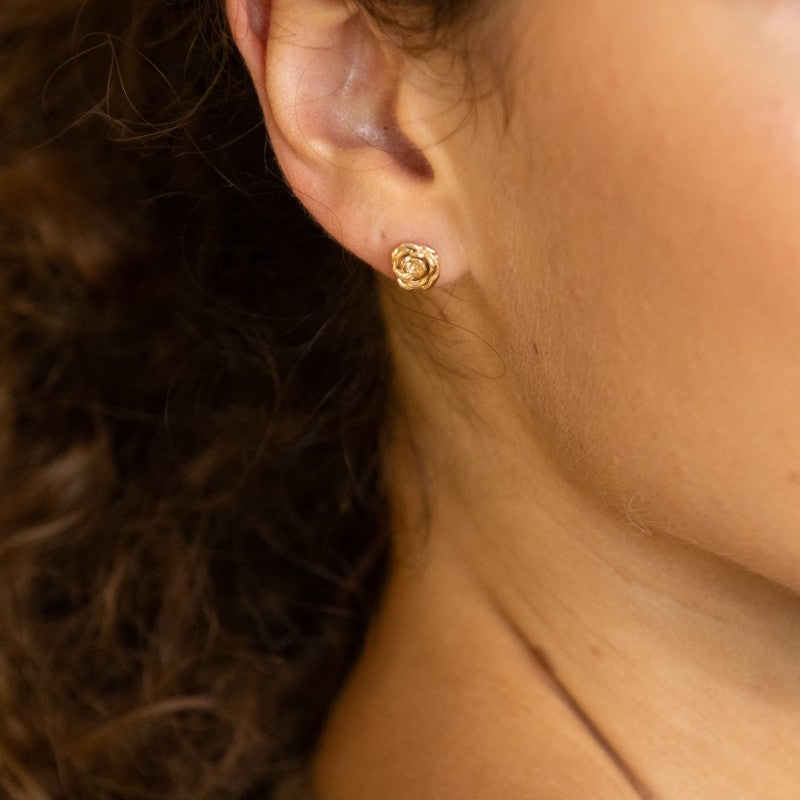 Boucles oreilles plaque or edith