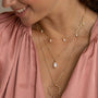 Collier plaque or prune blanc
