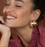 Boucles oreilles plaque or fagio grand modele