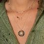 Collier plaque or aurore crepuscule