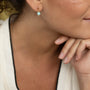 Boucle oreille plaque or noalie turquoise unite