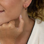 Boucle oreille plaque or noalie rhodonite unite