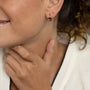 Boucle oreille plaque or noalie quartz fume unite